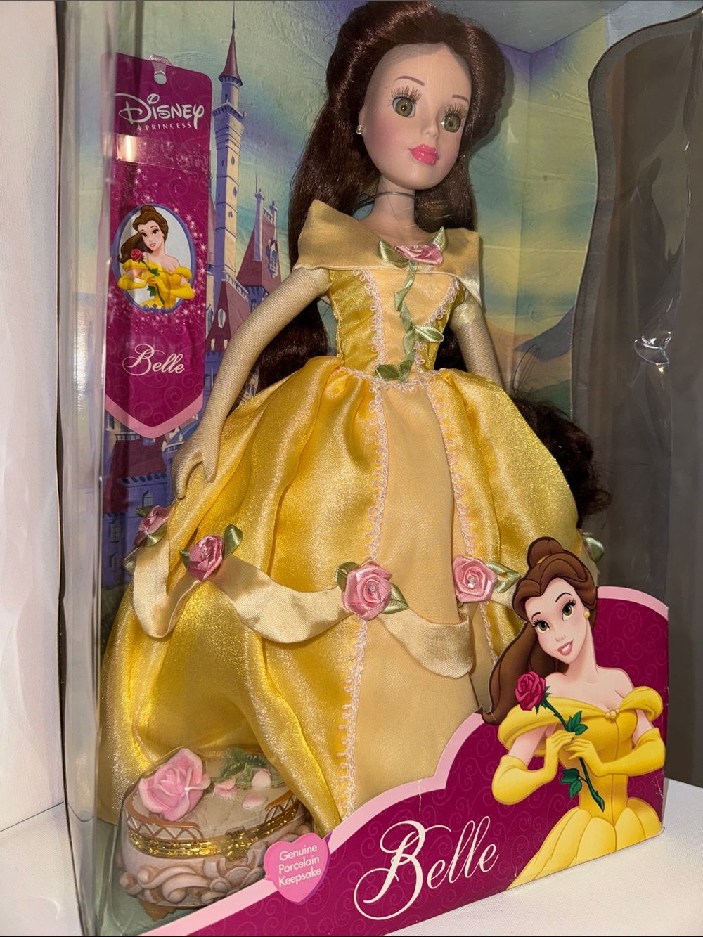 2001 Disney Princess Belle Porcelain Doll Beauty and the Beast BK Keepsake